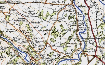Old map of Wigfair in 1922