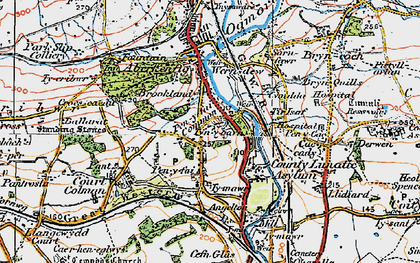 Old map of Ty'n-y-garn in 1922