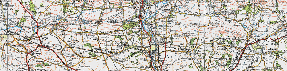 Old map of Ty'n-y-garn in 1922