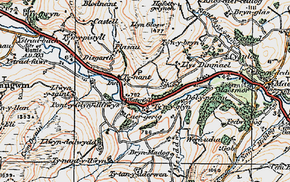Old map of Blodnant in 1922