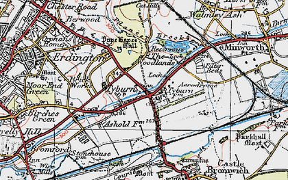 Old map of Tyburn in 1921