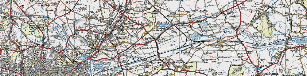 Old map of Tyburn in 1921