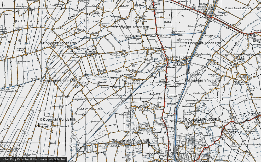Old Map of Historic Map covering Barton Holt in 1922