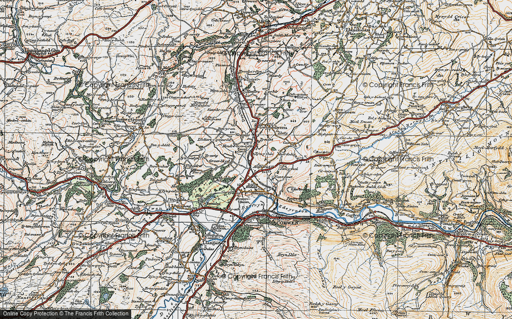 Old Map of Tyddyn Angharad, 1922 in 1922