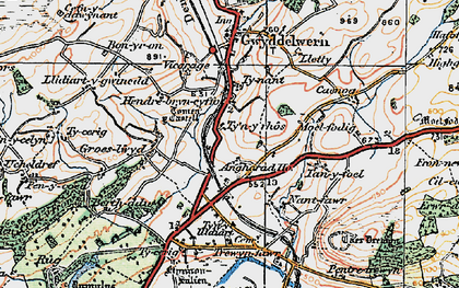 Old map of Tyncelyn in 1922