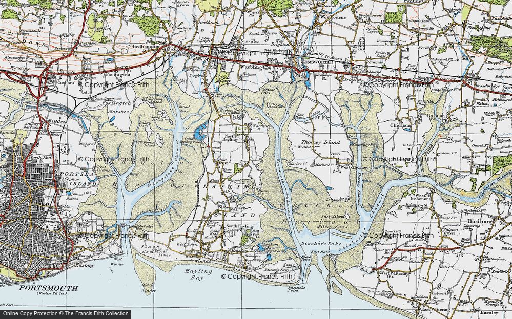 Old Map of Historic Map covering Marker Point in 1919