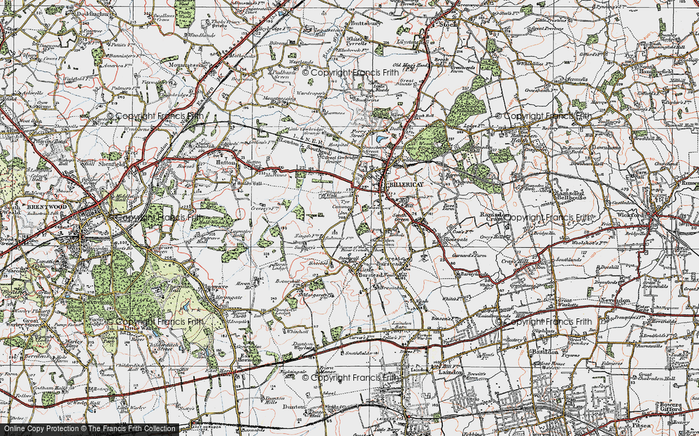 Old Map of Tye Common, 1920 in 1920