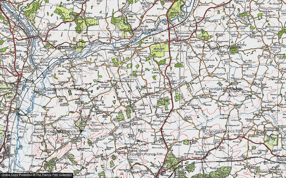 Old Map of Tye Green, 1919 in 1919