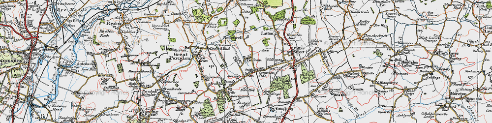 Old map of Tye Green in 1919