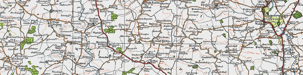 Old map of Tye Green in 1919