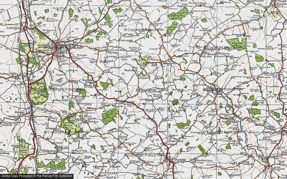 Old Map of Tye Green, 1920 in 1920