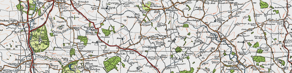 Old map of Tye Green in 1920