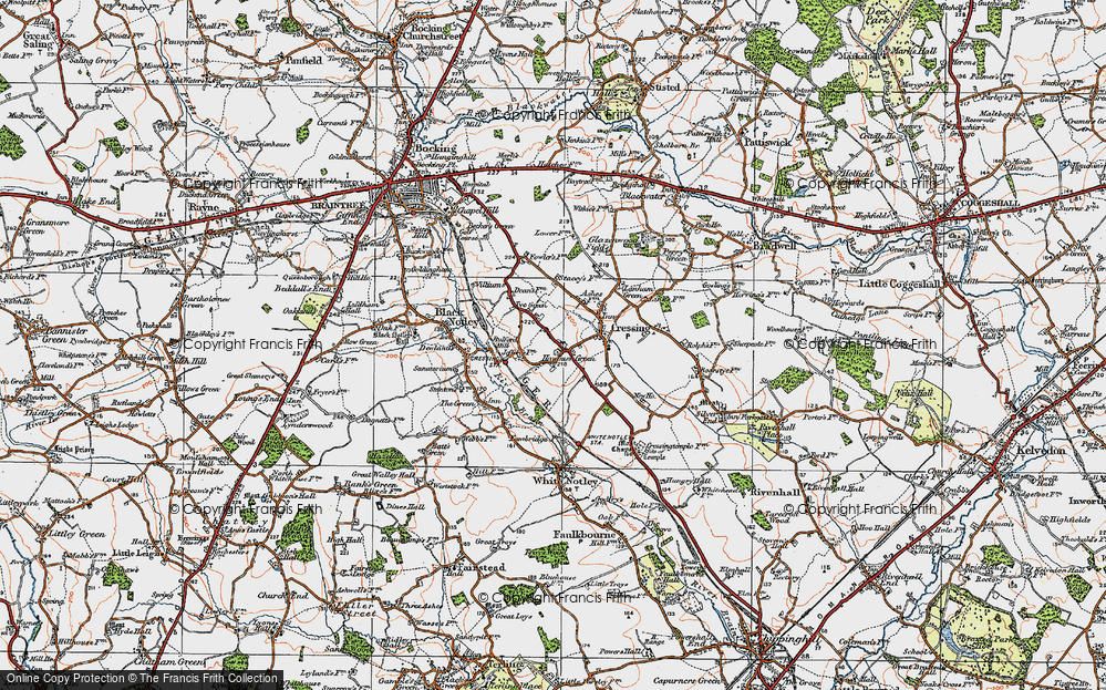 Old Map of Tye Green, 1921 in 1921