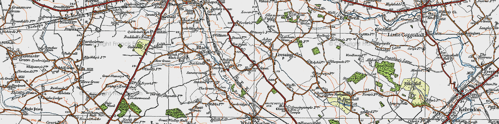 Old map of Tye Green in 1921