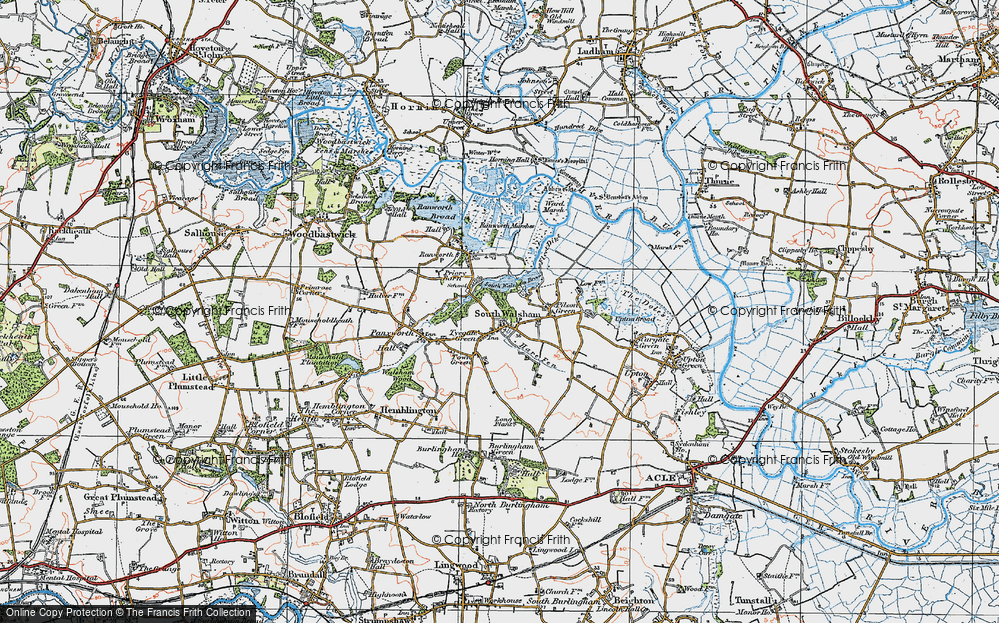 Old Map of Tyegate Green, 1922 in 1922