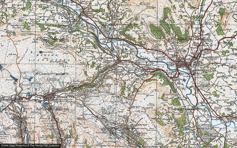 Old Map of Tyla, 1919 in 1919
