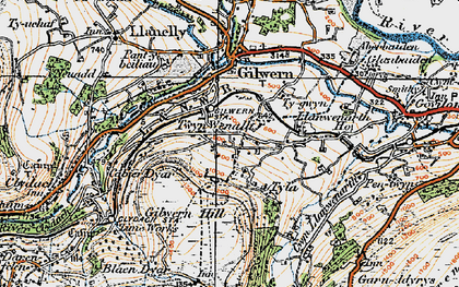 Old map of Tyla in 1919