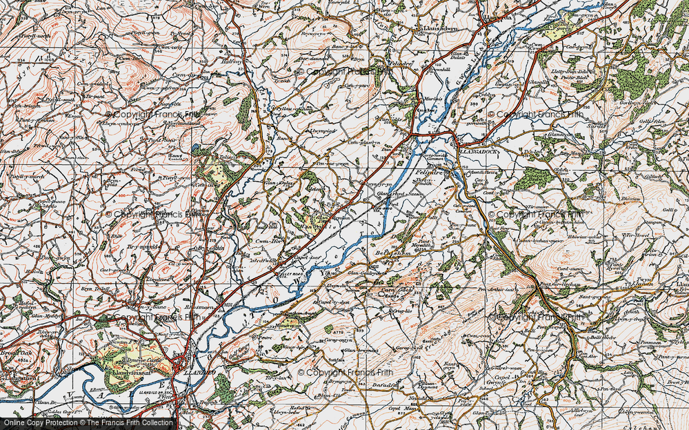 Old Map of Tyle, 1923 in 1923