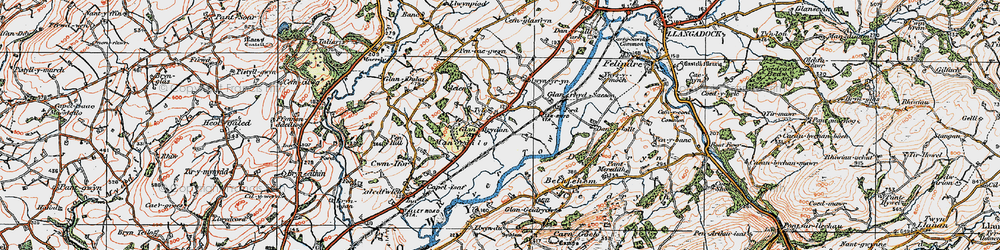 Old map of Tyle in 1923