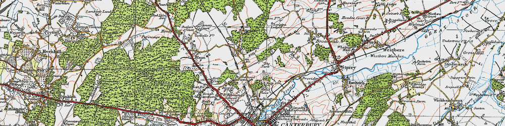 Old map of Allcroft Grange in 1920
