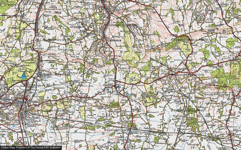 Old Map of Tyler's Green, 1920 in 1920