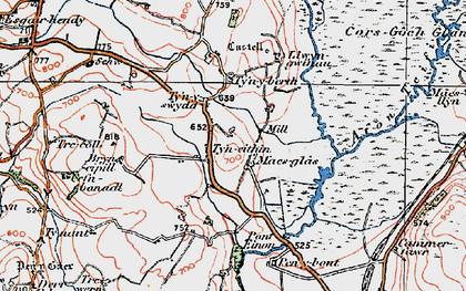 Old map of Tyn'reithin in 1923