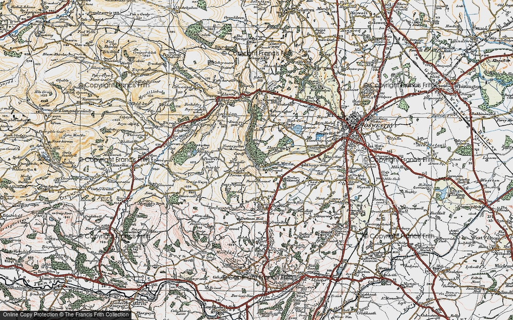 Old Map of Tyn-y-coed, 1921 in 1921