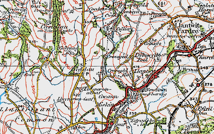 Old map of Tynant in 1922
