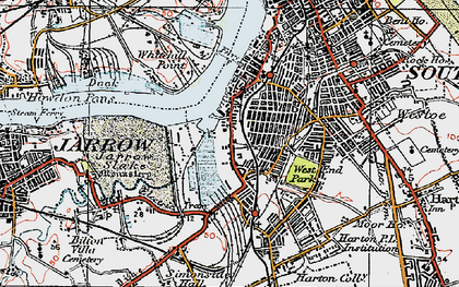 Old map of Tyne Dock in 1925