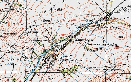 Old map of Tynewydd in 1923