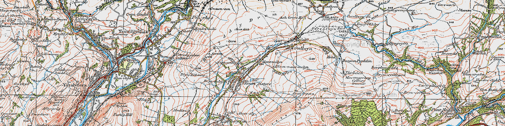 Old map of Tynewydd in 1923