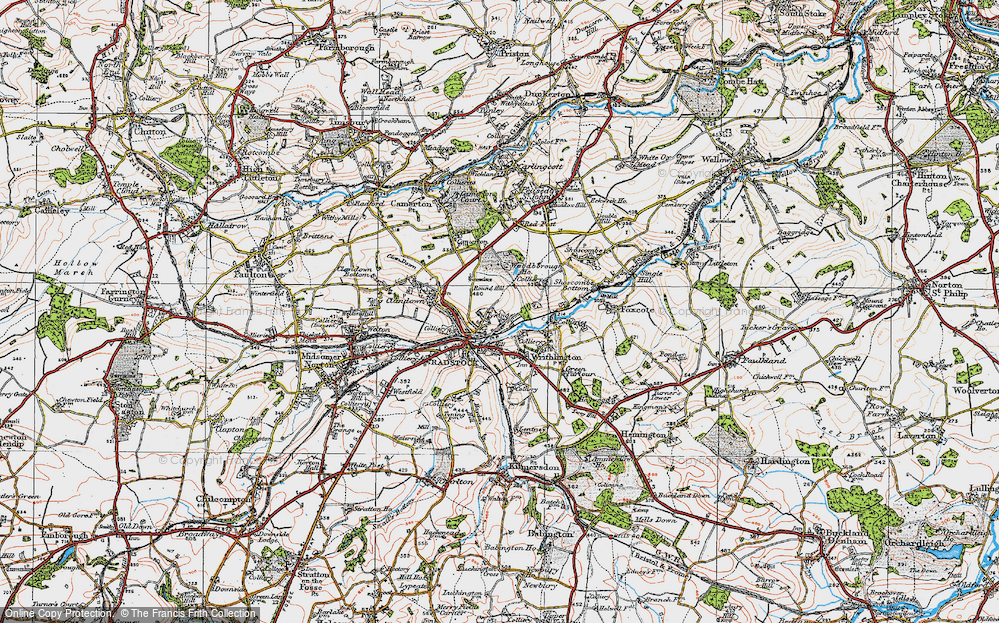 Old Map of Tyning, 1919 in 1919