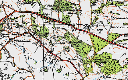 Old map of Tyntesfield in 1919