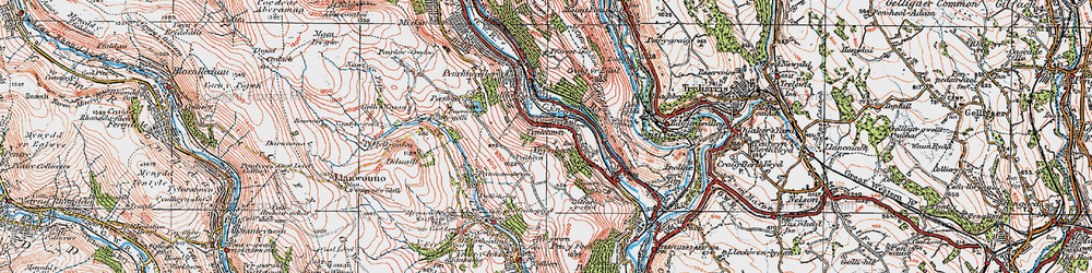 Old map of Tyntetown in 1923