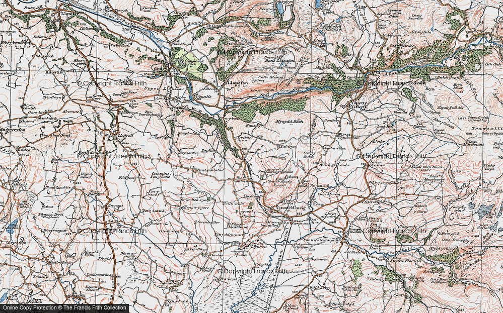 Old Map of Historic Map covering Ynys-Morgan in 1922