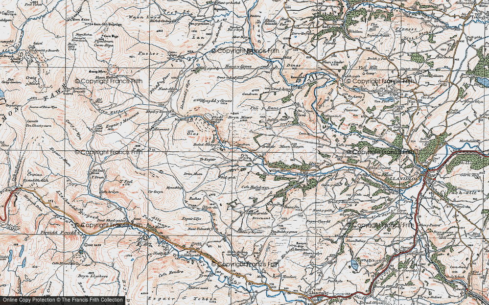Old Map of Tynyrwtra, 1922 in 1922
