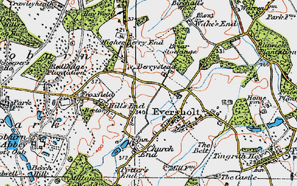 Old map of Berrystead in 1919