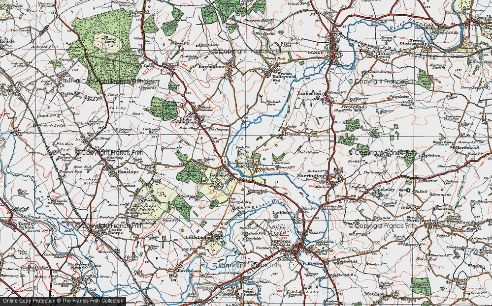 Old Map of Tyringham, 1919 in 1919