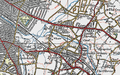 Old map of Tyseley in 1921