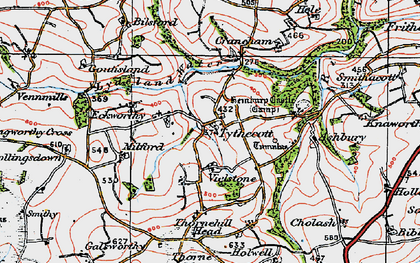 Old map of Tythecott in 1919