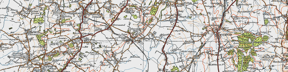Old map of Baden Hill in 1919