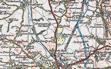 Old map of Tytherington in 1923
