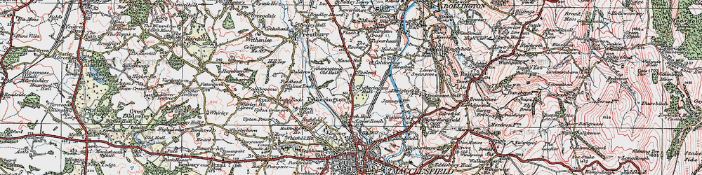 Old map of Tytherington in 1923