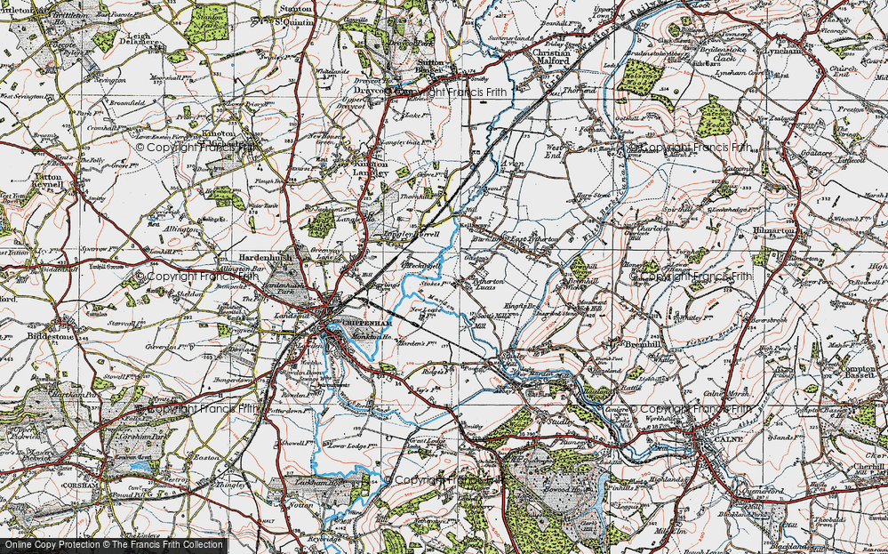 Old Map of Tytherton Lucas, 1919 in 1919