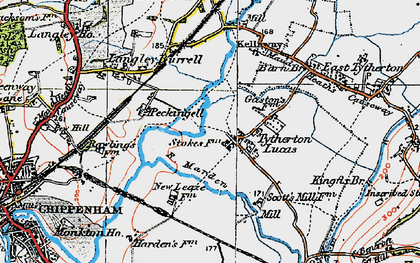 Old map of Tytherton Lucas in 1919