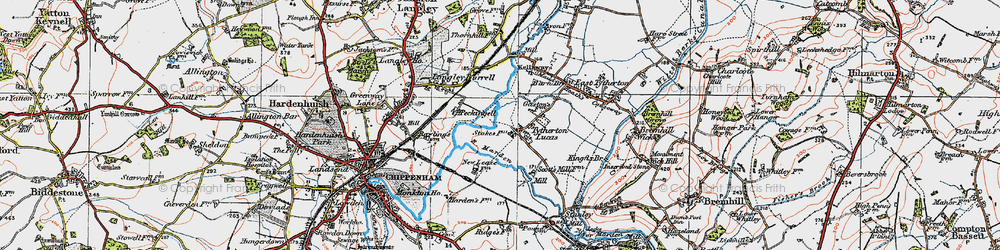 Old map of Tytherton Lucas in 1919