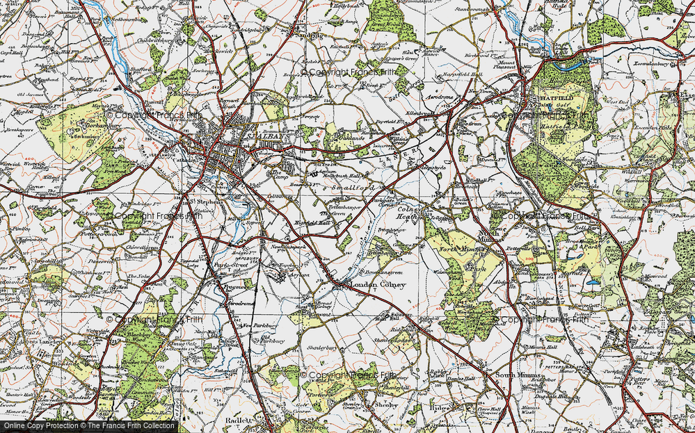Old Map of Tyttenhanger, 1920 in 1920
