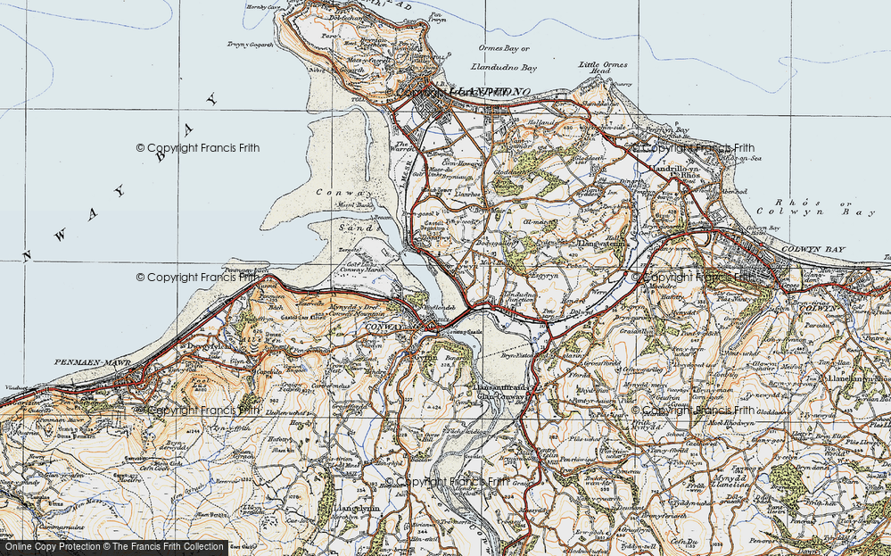Old Map of Tywyn, 1922 in 1922