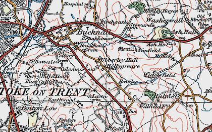 Old map of Ubberley in 1921