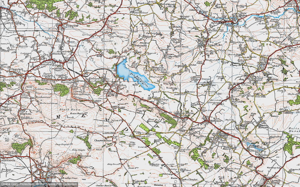 Old Map of Ubley, 1919 in 1919